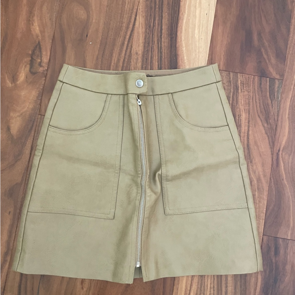 Faux leather skirt